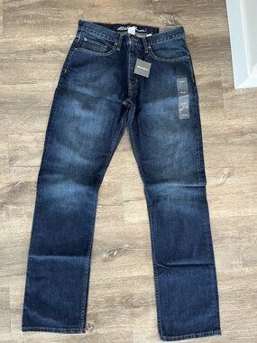 Men's Eddie Bauer Mr Flex Straight Jean Riverrock Jeans 32/34 Style 6500